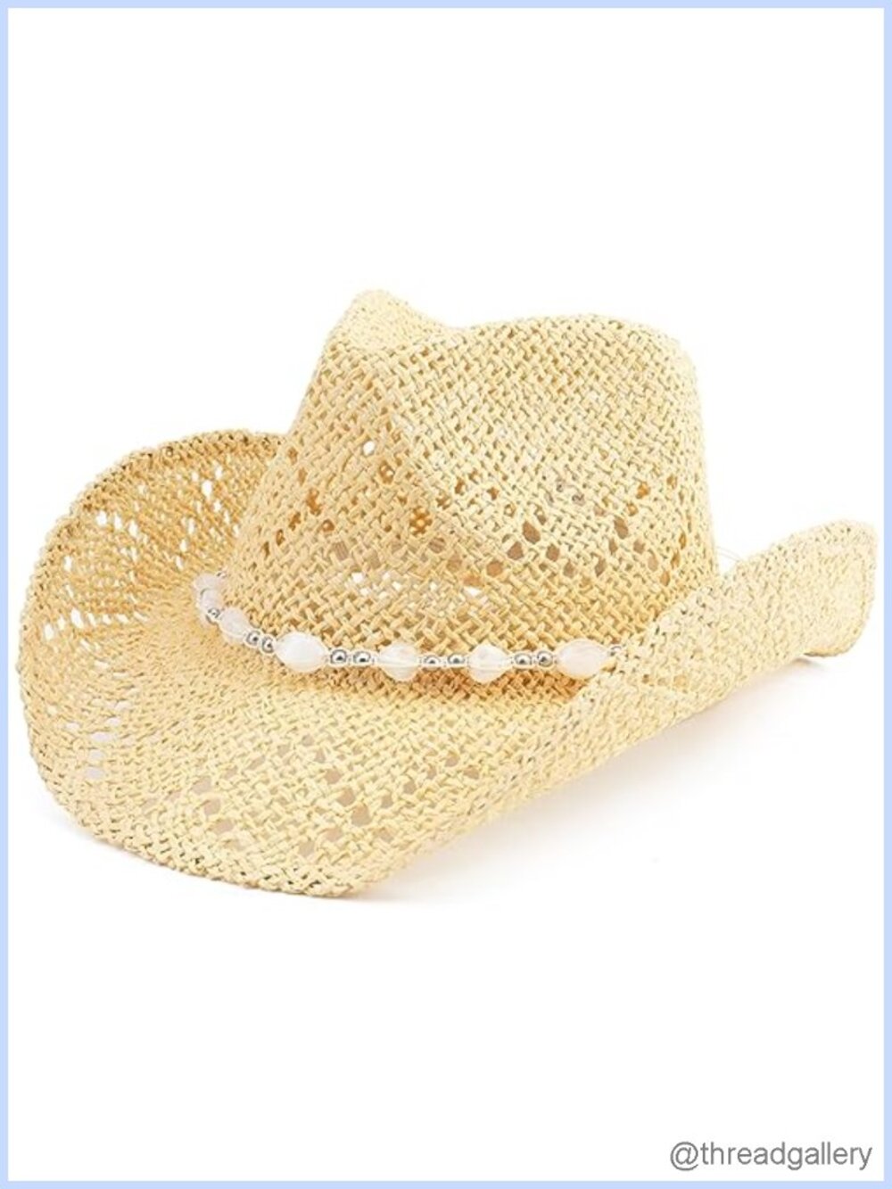 Straw Cowboy Hat Wide Brim Foldable Western Sun Hat Women Girls